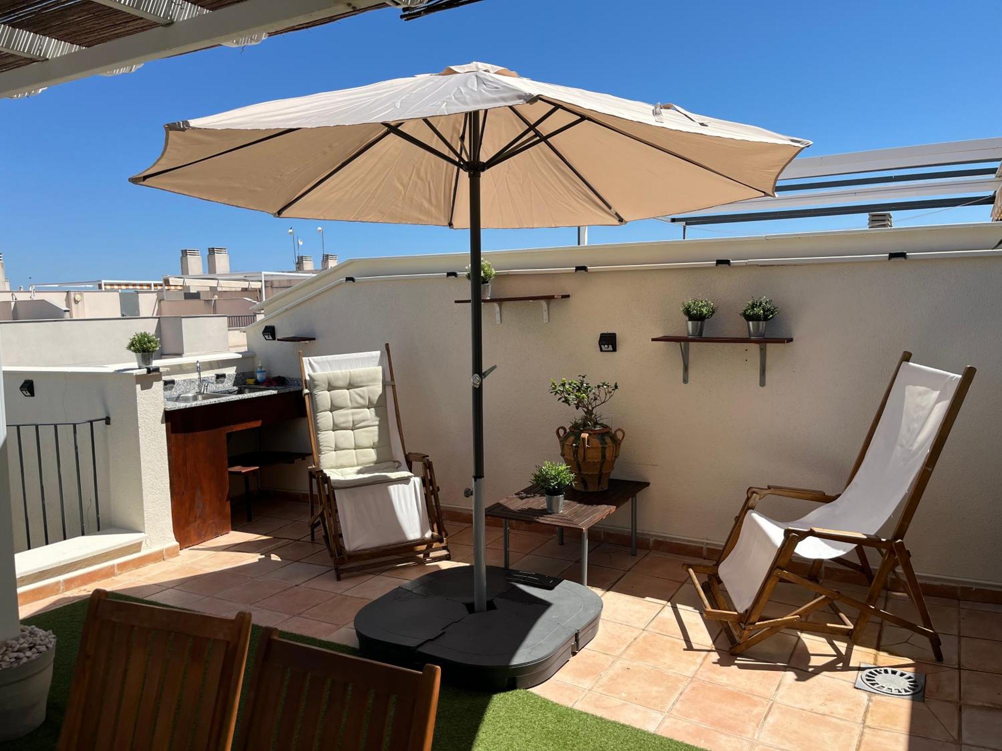 Playa Atico Duplex Vistas Al Mar Y Montana Wifi,piscina A Appartement